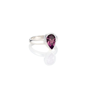 Amethyst Teardrop Ring  - Please allow 10 - 15 working days for manufacturing.