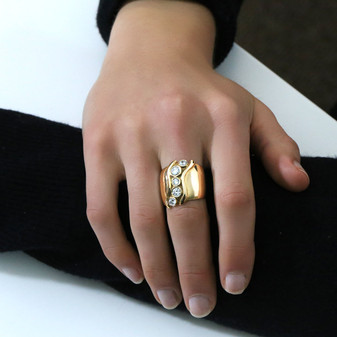 18ct Gold Vermeil Icon Ring  - Please allow 10 - 15 working days for manufacturing.