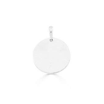 Sterling Silver 925 Bold disc Pendant