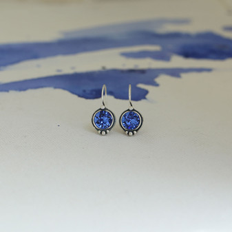 Sapphire Cornflower Blue Drop Earrings