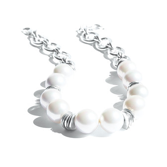 Contemporary Pearl Chain Necklace