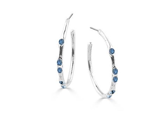 Denim Hoop Earrings 