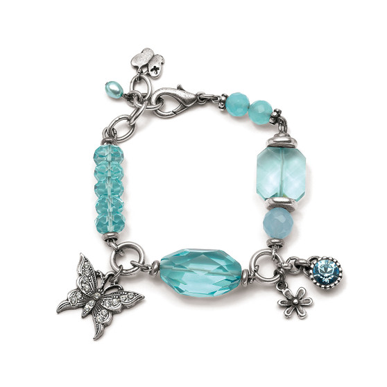Gypsy Rose Aquamarine Bracelet (B953)