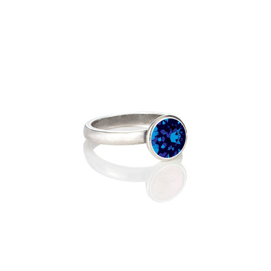 Petite Glam Rock Capri Blue Ring   - Please allow 10 -15 working days for manufacturing.