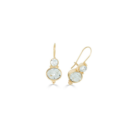18ct Gold-plated Crystal Drop Earrings
