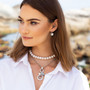 Summer Blue Light Azure Huggie Drop Earrings - E4885 - $79
Ocean Beauty Pearl Necklace - N2116 - $289
Love to Layer Necklace - N2071 S- 40cm - $49
                                                                    
