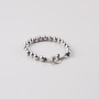 Burnished silver plated bead bracelet. Small length: 19 mm | Medium length: 21 mm