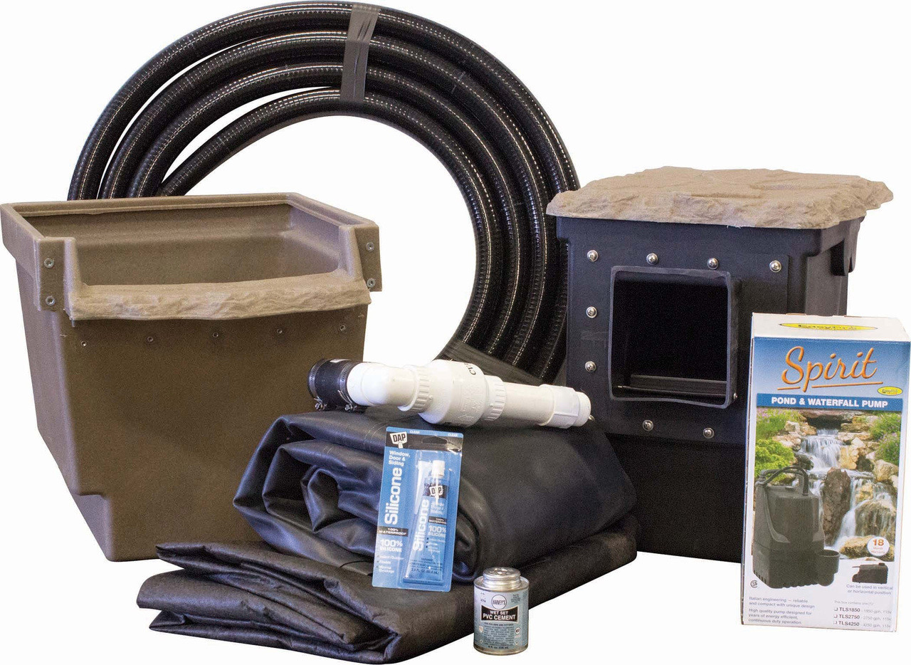 Mini Pond Kit System For 8' x 11' Pond - Pro-Series - With SCAT Filter and SCPSMFB Skimmer