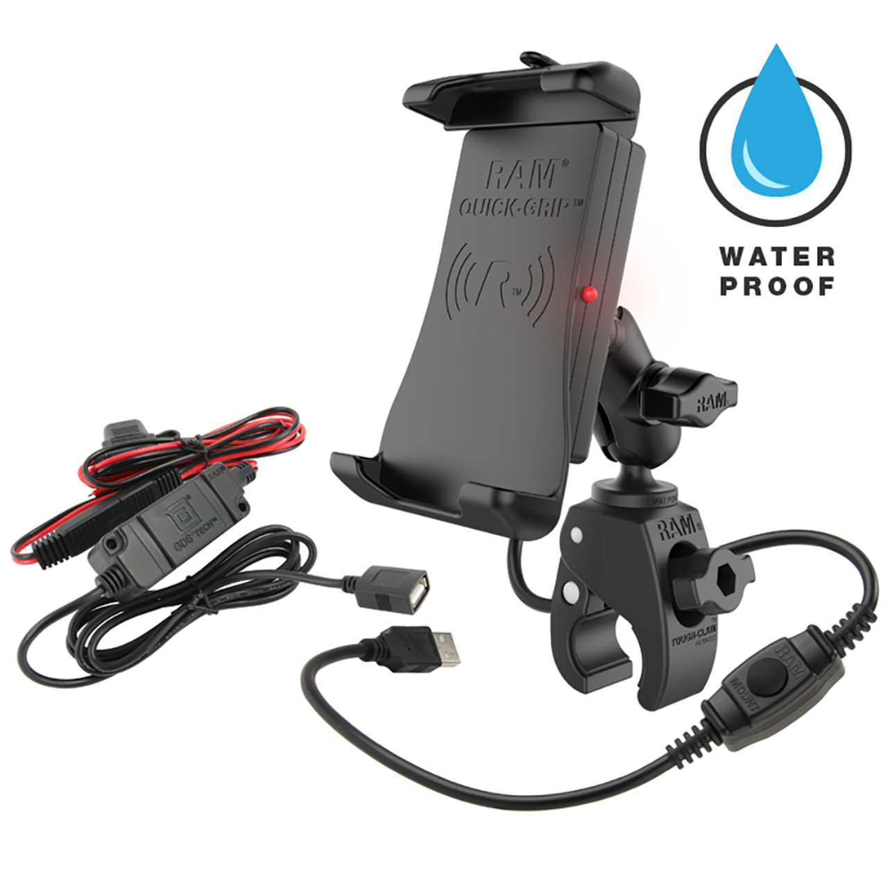 RAM Mount Quick-Grip Waterproof Wireless Charging Mount w/Tough