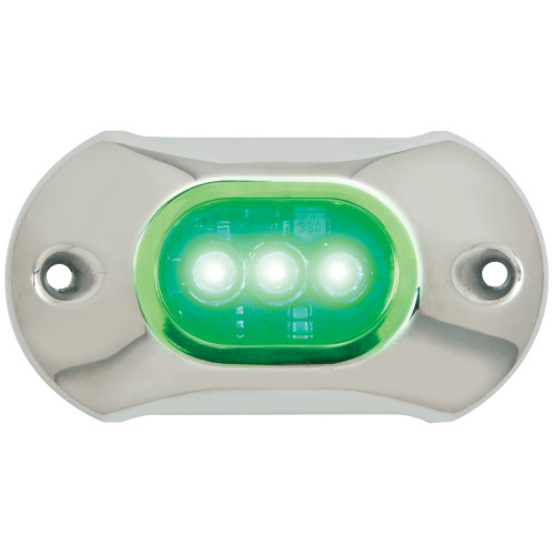 Attwood Light Armor Underwater LED Light - 3 LEDs  - Green [65UW03G-7]