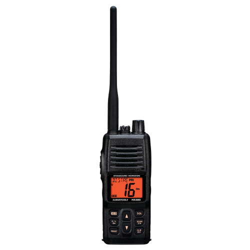 Standard Horizon HX380 5W Commercial Grade Submersible IPX-7 Handheld VHF Radio w\/LMR Channels [HX380]