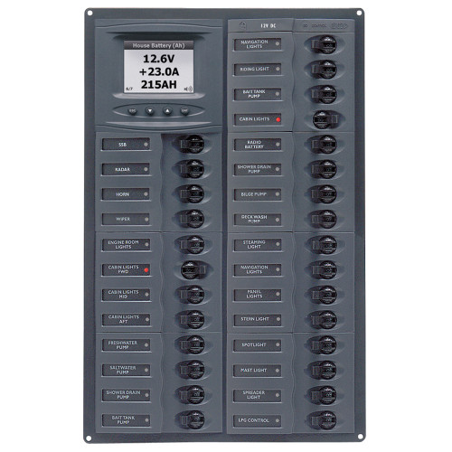 BEP Millennium Series DC Circuit Breaker Panel w\/Digital Meters, 28SP DC12V [M28-DCSM]