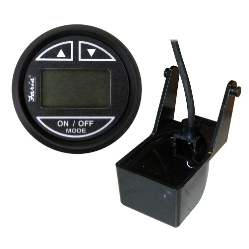 Faria Euro Black 2" Depth Sounder w\/Transom Mount Transducer [12850]