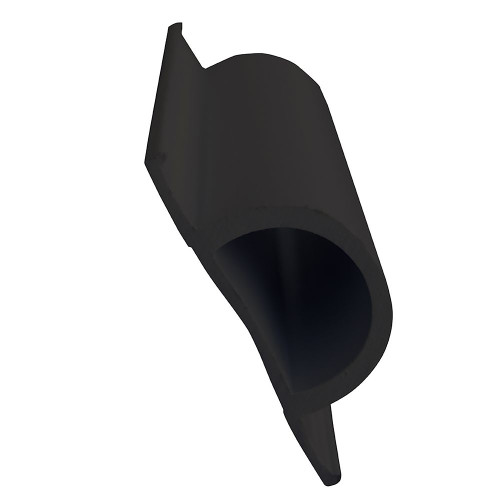Dock Edge Standard "D" PVC Profile - 16' Roll - Black [1193-F]
