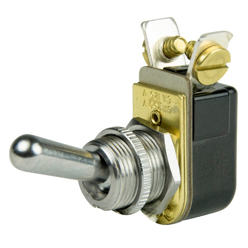 BEP SPST Chrome Plated Toggle Switch - 11\/16" Handle - OFF\/ON [1002021]