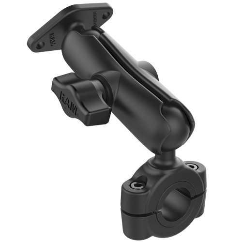 RAM Mount RAM Torque 3\/4" - 1" Diameter Handlebar\/Rail Base with 1" Ball, Medium Arm and Diamond Ball Base [RAM-B-408-75-1-238U]