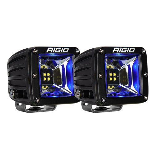 RIGID Industries Radiance Scene Lights - Surface Mount Pair - Black w\/Blue LED Backlight [62801]