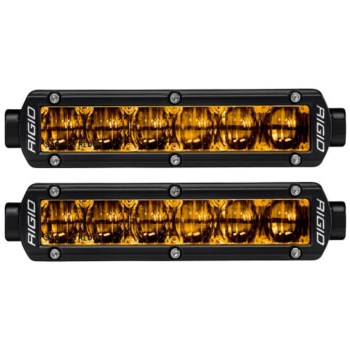 RIGID Industries 6" SR-Series SAE Compliant Fog Light - Black w\/Yellow Light [906704]