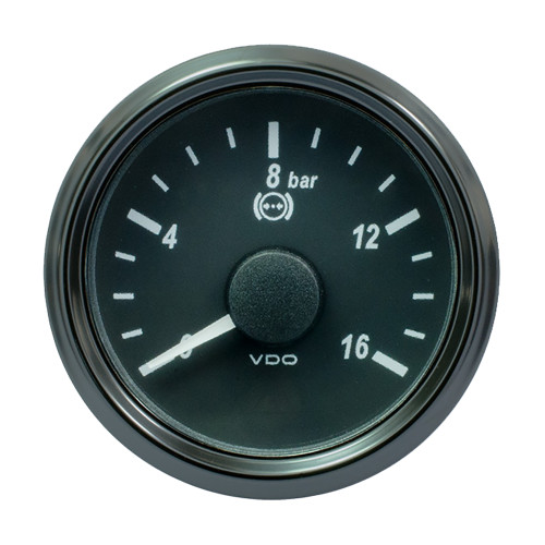 VDO SingleViu 52mm (2-1\/16") Brake Pressure Gauge - 16 Bar - 0-4.5V [A2C3832710030]