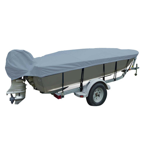 Carver Sun-DURA Extra Wide Series Styled-to-Fit Boat Cover f\/23.5 V-Hull Fishing Boats - Grey [71123EXS-11]