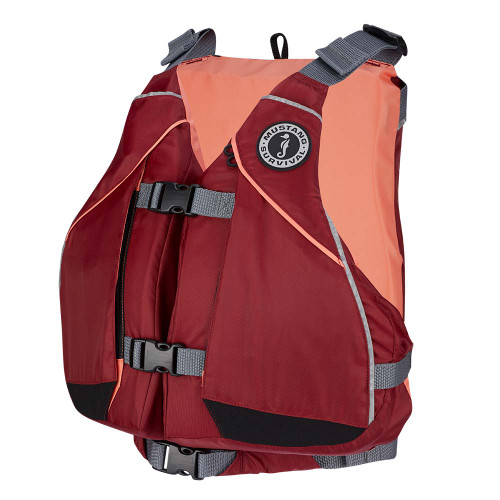 Mustang Womens Moxie Foam Vest - Merlot\/Coral - X-Large\/XX-Large [MV807MMS-857-XL\/XXL-253]