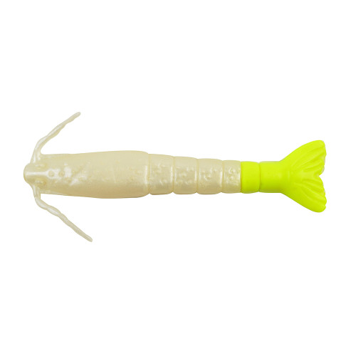 Berkley Gulp! Saltwater Shrimp - 3" - Pearl White\/Chartreuse [1240006]