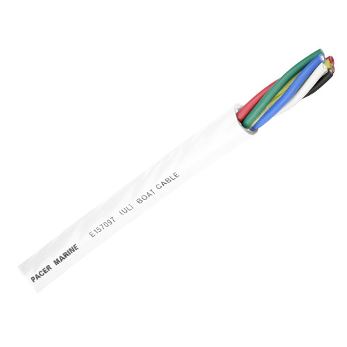 Pacer Round 6 Conductor Cable - 500 - 16\/6 AWG - Black, Brown, Red, Green, Blue  White [WR16\/6-500]