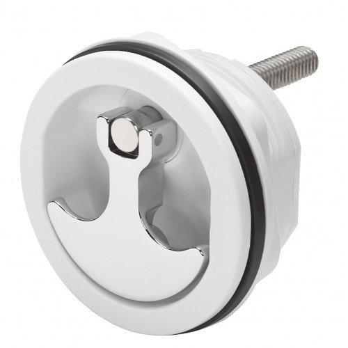 Whitecap Compression Handle CP Zamac\/White Nylon No Lock Fresh Water Use Only [S-1417WC]