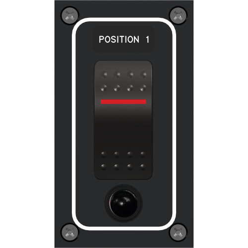 Paneltronics Waterproof Panel - DC 1-Position Illuminated Rocker Switch & Circuit Breaker [9960021B]