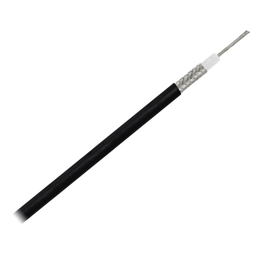 Pacer RG58AU Coax Cable Stranded TV Cond TV Braid - Black Jacket - 200' [MRG58AU-200]