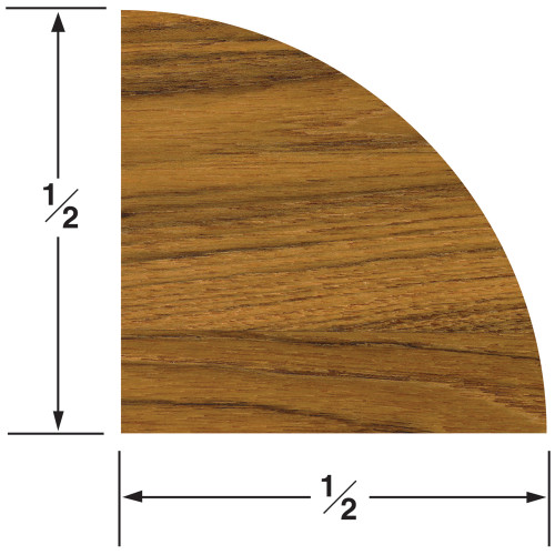 Whitecap Teak Quarter Round Molding Large - 5' [60850]