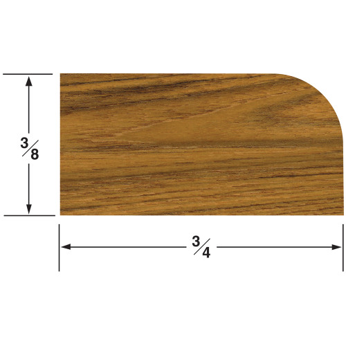 Whitecap Teak Stop Molding Large - 5' [60853]