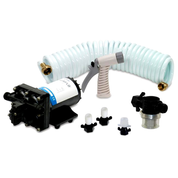 SHURFLO BLASTERII Washdown Kit - 12VDC, 3.5GPM w\/25' Hose, Nozzle, Strainer & Fittings [4338-121-E07]