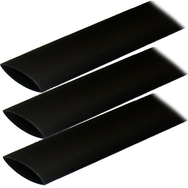 Ancor Adhesive Lined Heat Shrink Tubing (ALT) - 1" x 6" - 3-Pack - Black [307106]