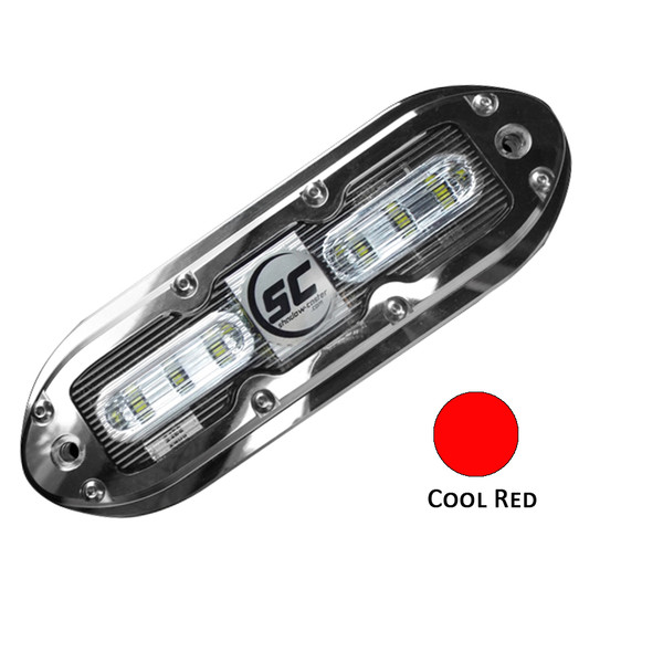 Shadow-Caster SCM-6 LED Underwater Light w\/20' Cable - 316 SS Housing - Cool Red [SCM-6-CR-20]