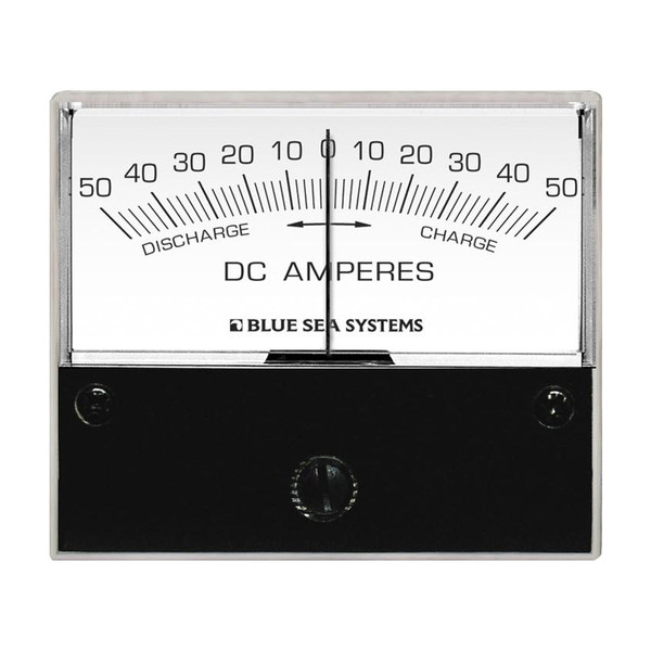 Blue Sea 8252 DC Zero Center Analog Ammeter - 2-3\/4" Face, 50-0-50 Amperes DC [8252]