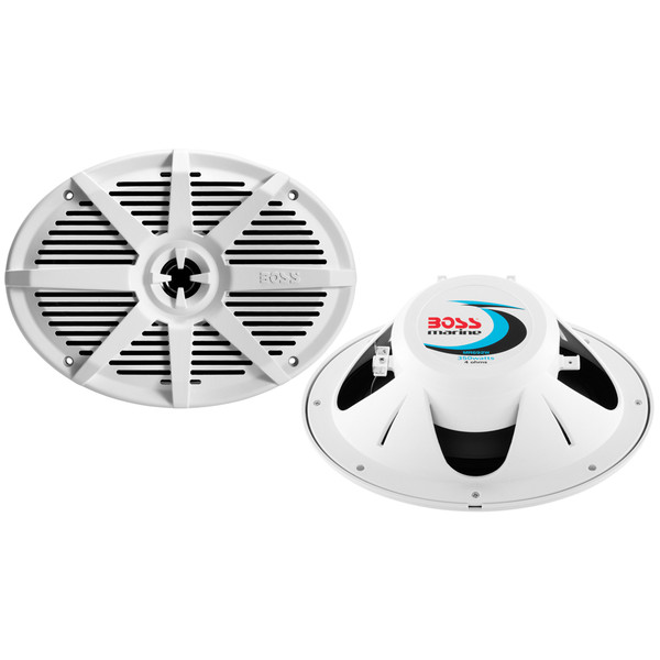 Boss Audio MR692W 6" x 9" 2-Way 350W Marine Full Range Speaker - White - Pair [MR692W]