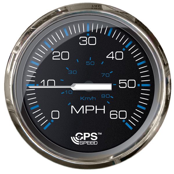 Faria Chesepeake Black SS 4" Studded Speedometer - 60MPH (GPS) [33749]