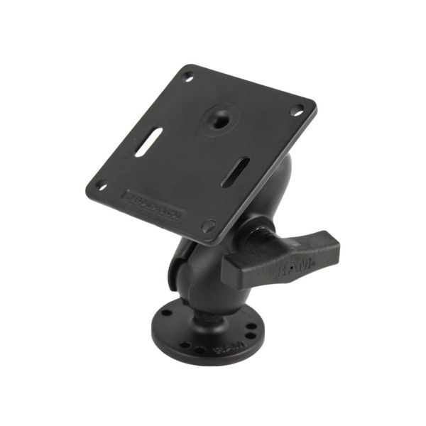 RAM Mount 3.625" Vesa Plate w\/75 x 75mm Hole Pattern and Short Arm Surface Mount [RAM-101U-B-2461]