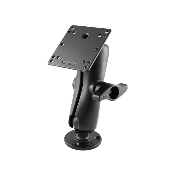 RAM Mount 4.75" Square Base VESA 75mm & 100mm Hole Patterns w\/Surface Mount - 2.25" Rubber Ball "D" Size [RAM-D-101U-246]