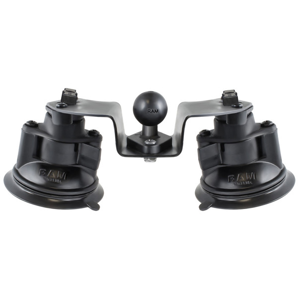 RAM Mount Dual Articulating Suction Cup Base w\/1" Ball Base [RAM-B-189B-PIV1U]