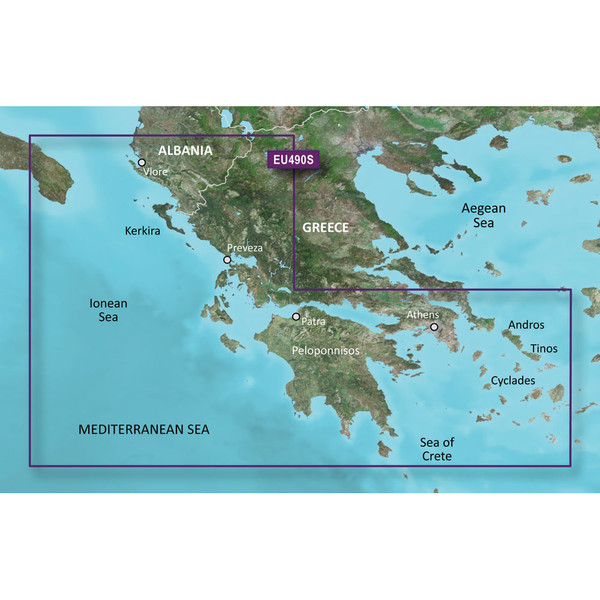 Garmin BlueChart g2 Vision HD - VEU490S - Greece West Coast & Athens - microSD\/SD [010-C0834-00]