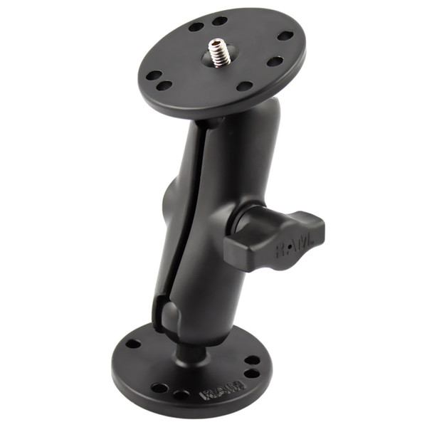 RAM Mount Double Ball Mount w\/1\/4"-20 Male Thread [RAM-B-101AU]