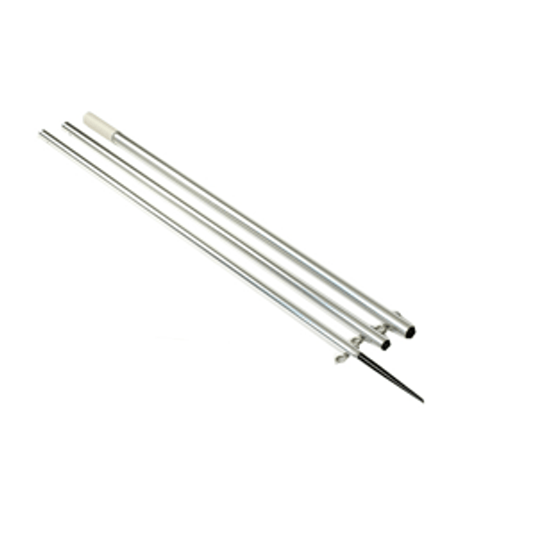 Lee's 18' Center Rigging Pole - Bright Silver\/Black Spike (MKII) [AO8718CR]