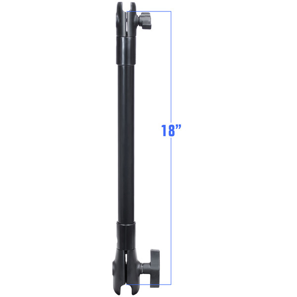 RAM Mount 18" Long Extension Pole w\/1" and 1.5" Single Open Sockets [RAP-CB-201-18U]