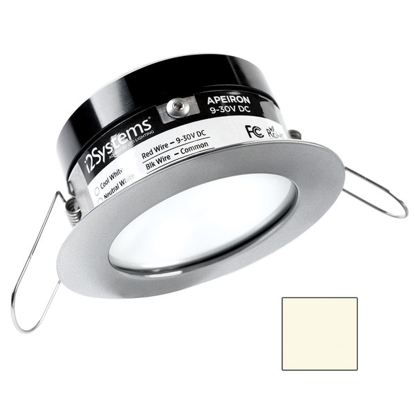 i2Systems Apeiron PRO A503 - 3W Spring Mount Light - Round - Neutral White - Brushed Nickel Finish [A503-41BBD]