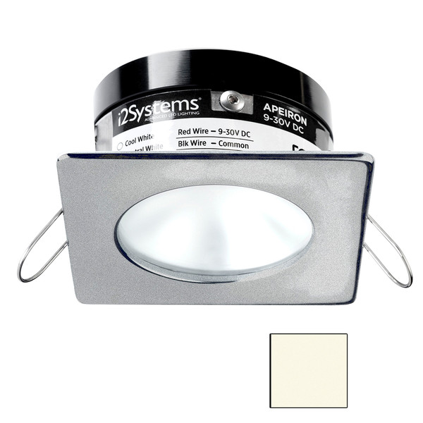 i2Systems Apeiron PRO A503 - 3W Spring Mount Light - Square\/Round - Neutral White - Brushed Nickel Finish [A503-42BBD]