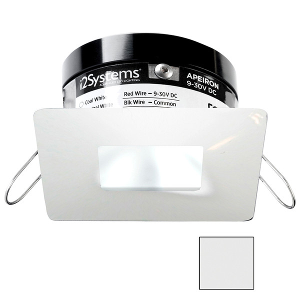 i2Systems Apeiron PRO A503 - 3W Spring Mount Light - Square\/Square - Cool White - White Finish [A503-34AAG]