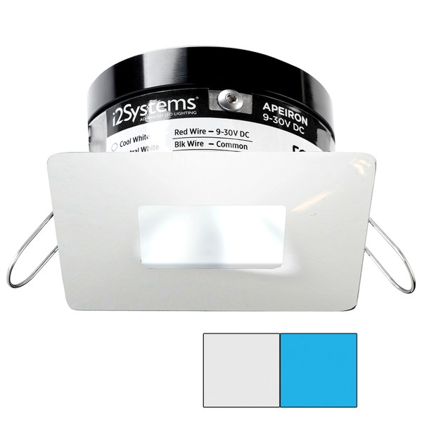 i2Systems Apeiron PRO A503 - 3W Spring Mount Light - Square\/Square - Cool White  Blue - White Finish [A503-34AAG-E]