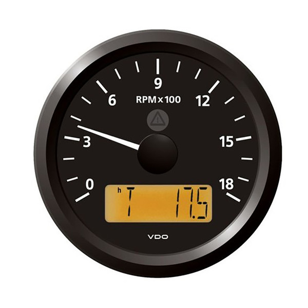 VDO Marine 3-3\/8" (85 mm) ViewLine Tachometer - 0 to 6000 RPM - 8 to 32V - Black Dial  Triangle Bezel [A2C59512350]